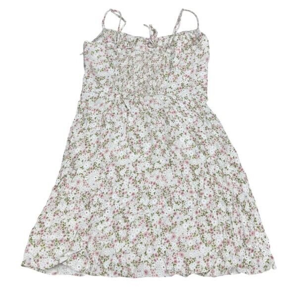 WILFRED Aritzia Bellow Printed Ruched-Bodice Mini Dress Sz 2 Pastel Sage Green - Picture 9 of 9